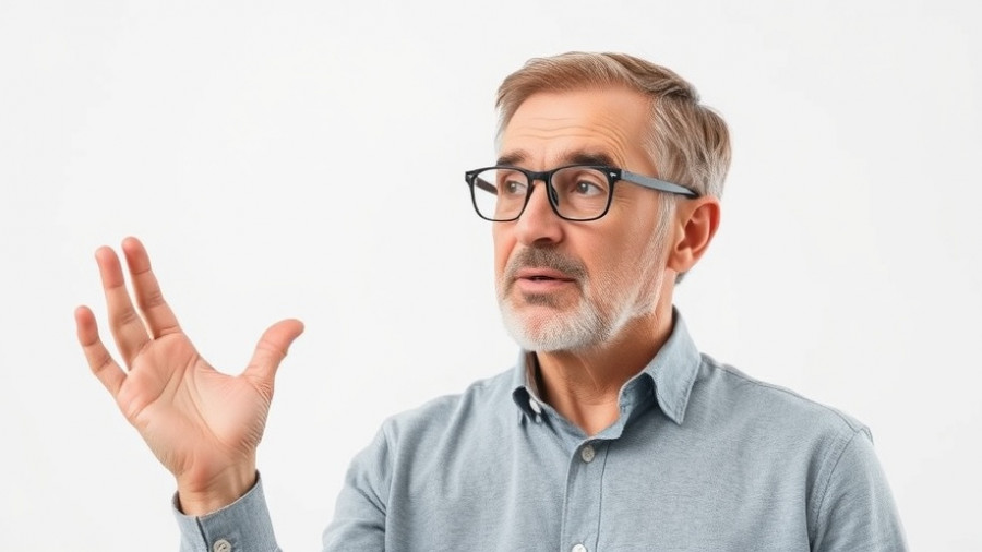 Thoughtful middle-aged man explaining concept, can robots replace human trimmers.