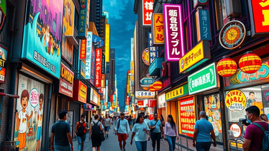 Vibrant cartoon style street art for Upcountry Coffee & Dessert Crawl