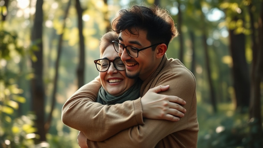 Heartwarming scene in forest for UK Cannabis Health Symposium.