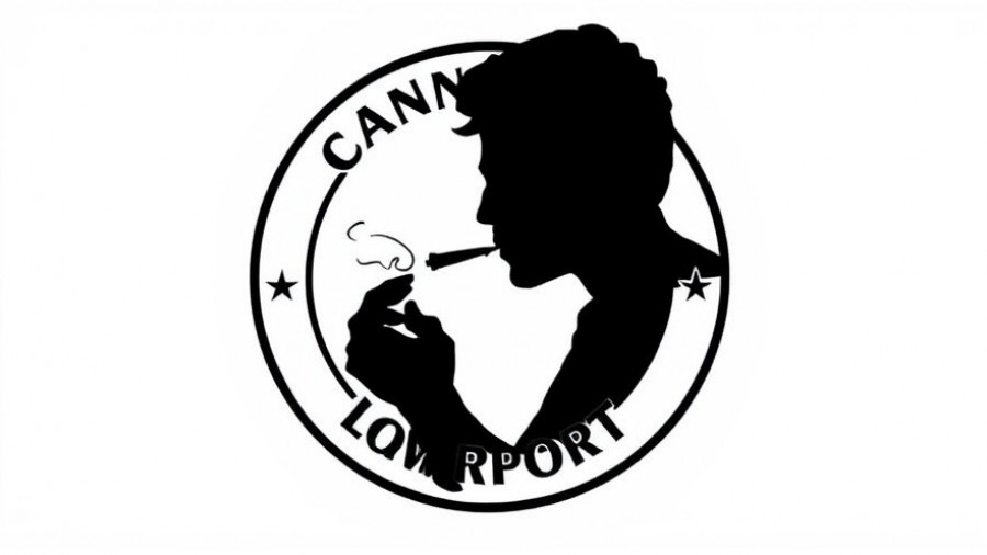 Circular emblem 'Cannabis Law Report' with piping figure, related to rapid resignation of the Director of Testing.