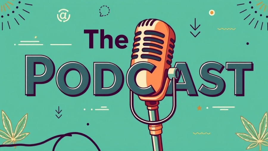 Cannabis Industry Compliance podcast cover with microphone and icons