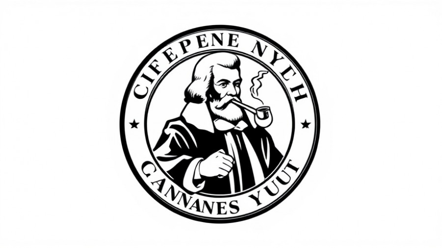 Minimalistic seal with judge silhouette and 'Cannabis Law Report' text.