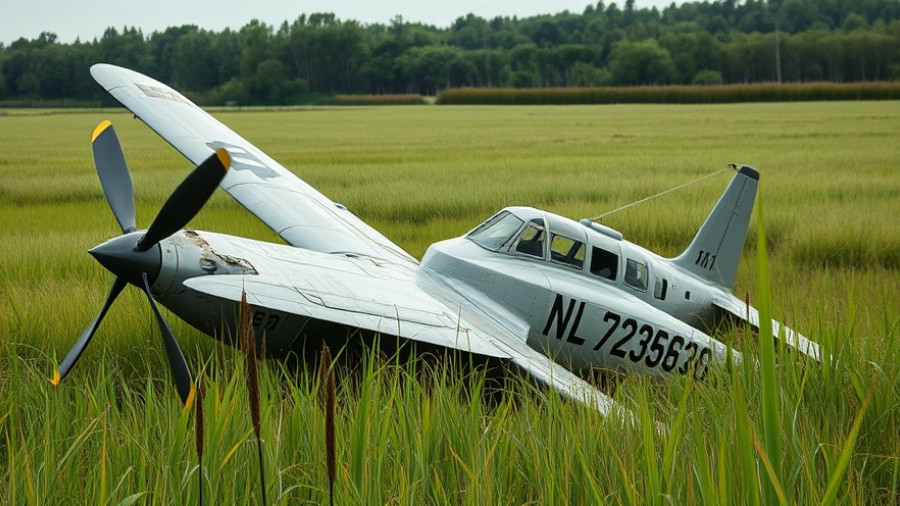 National Guard aircraft crash training mission in a grassy field.