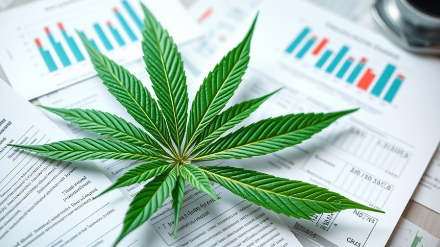 Medical cannabis leaves with insurance papers symbolizing access and coverage.