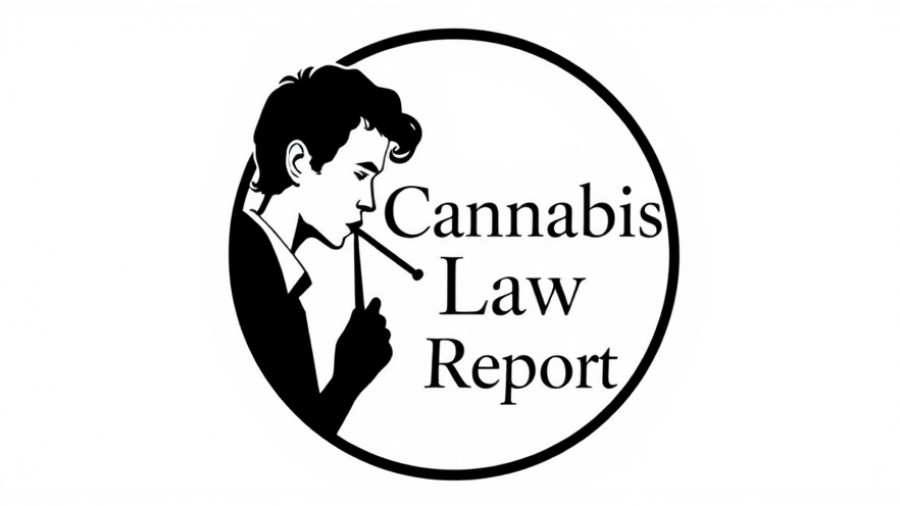 Cannabis Law Report logo in black and white.
