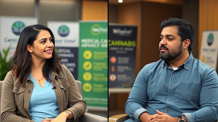 Nebraska medical cannabis advocacy discussion with two individuals in a studio split-screen.