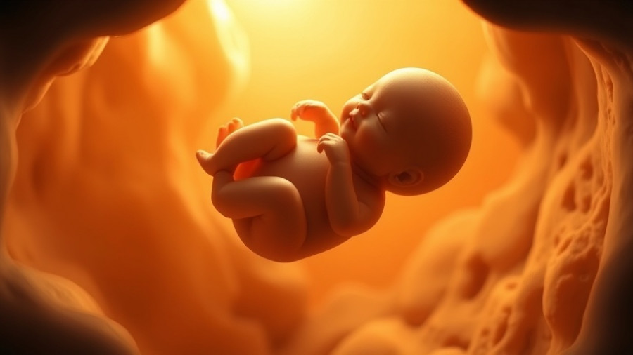 Emotional depiction of fetus symbolizing concerns of illegal sex determination Mysuru.