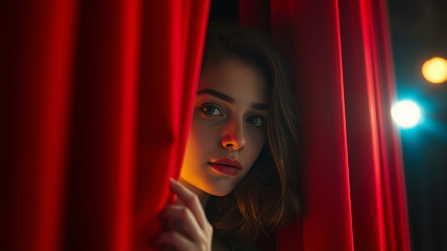 Ohio Cannabis Laws Rescheduling, woman behind curtains in a dramatic scene.