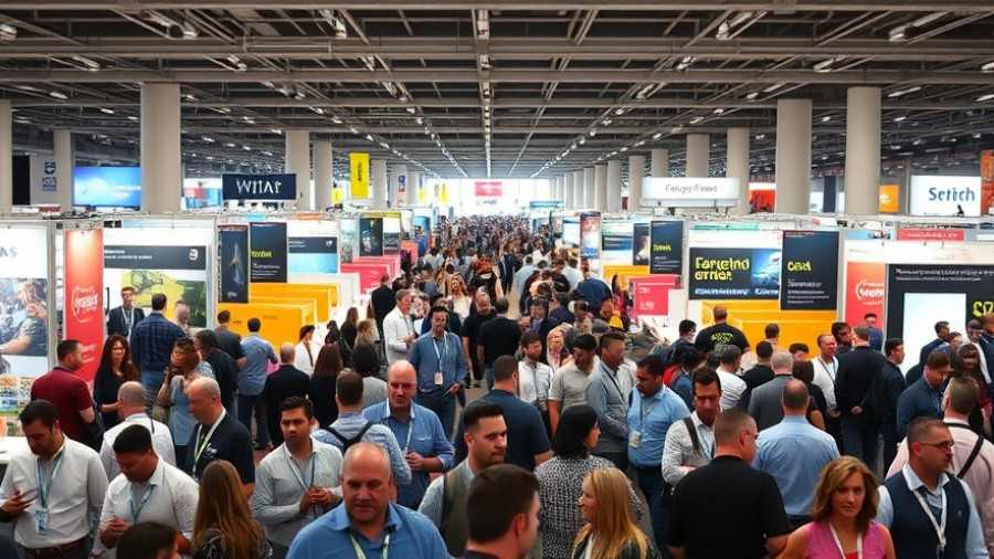 Crowded expo at virtual cannabis retail activation event.