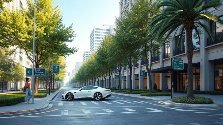 Phase II Greenville Downtown Transportation Master Plan street design with trees and crosswalk