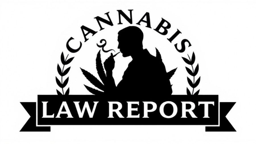 NSW Drug Summit response emblem with cannabis law design.