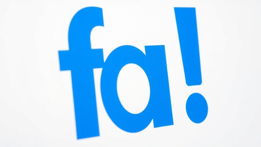 Bold blue letters 'fa!' on a white background.