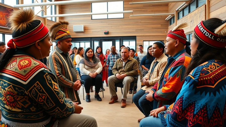 Indigenous peacekeepers program in Saskatoon community gathering.