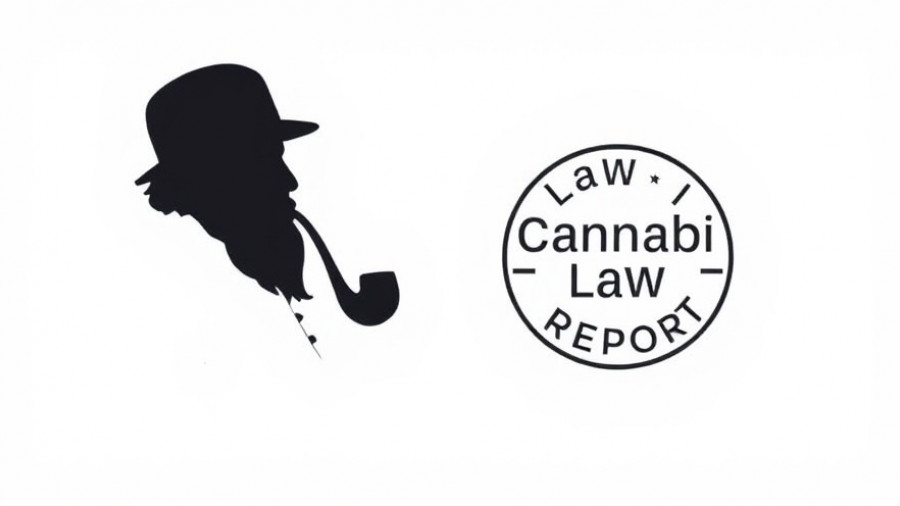 Cannabis Law Report logo featuring historical silhouette, pipe.
