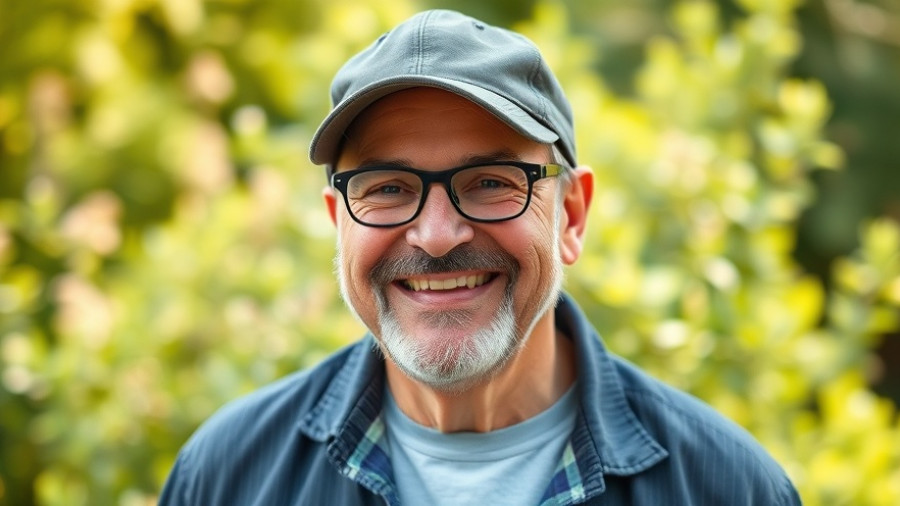 Smiling man with cap and glasses outdoors related to New Jersey cannabis regulation.