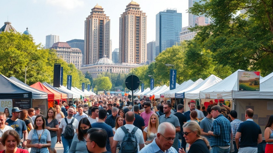 Arizona Fall Festival with crowds and tents in a park.