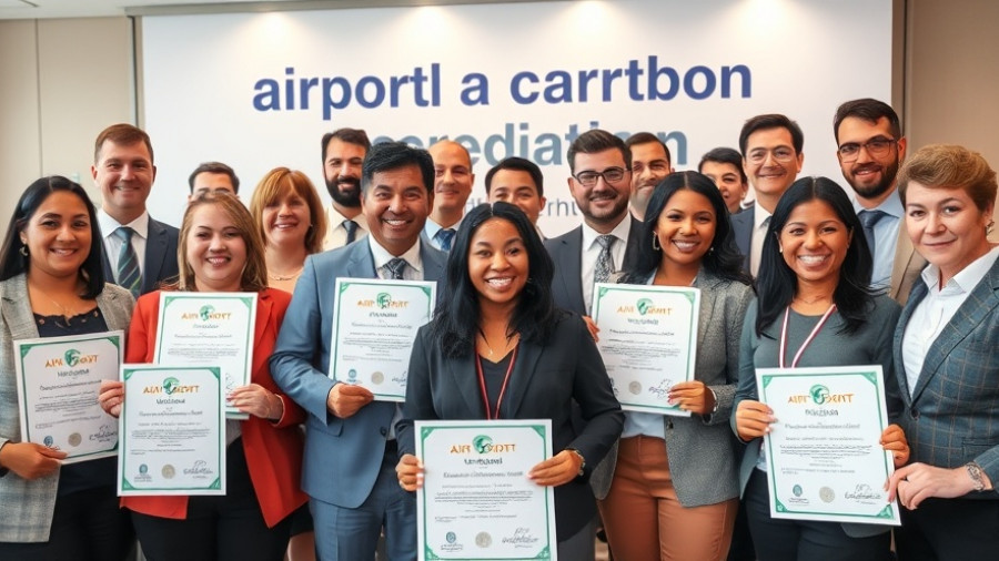 Phoenix Green Airports Sustainability Achievements: Group holds accreditation certificates.