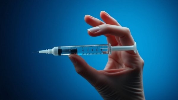 Elegant hand holding syringe suggesting unapproved Botox products.