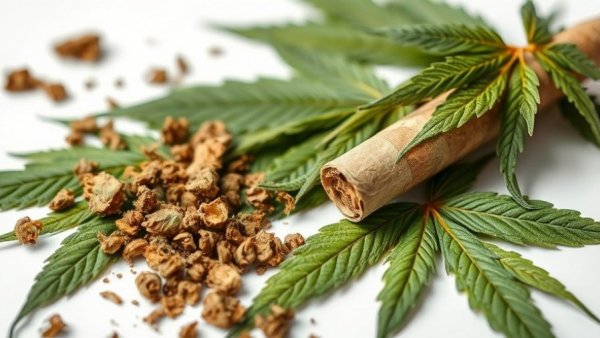 Cannabis leaves and joint on white - cannabis industry news