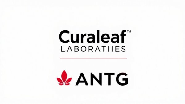 Curaleaf Laboratories and ANTG logos on white background.