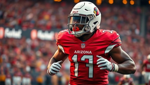 Arizona Cardinals linebacker BJ Ojulari celebrating on the field.