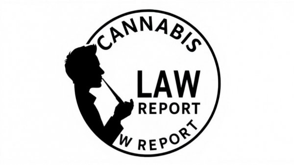 Vintage silhouette emblem for Cannabis Law Report related to Medical Cannabis Act Germany.