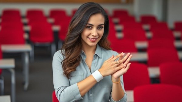 Woman demonstrating tourniquet at Stop the Bleed training in Phoenix classroom.