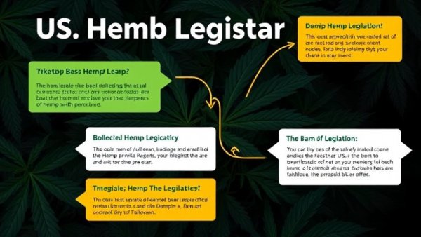 Infographic on hemp industry regulatory changes, US Farm Bill timeline.