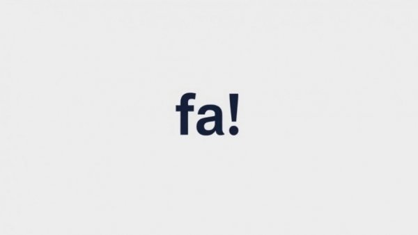 Minimalist 'fa!' text on light background, simple design