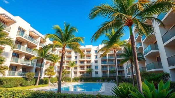 East Valley housing demand highlighted by modern apartment complex with pool.