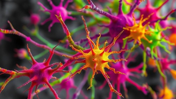 Microscopic view of nerve cells related to Carba1 and chemotherapy-induced neuropathy.