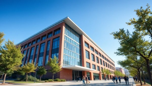 Sleek college campus showcasing Saskatchewan Polytechnic investment.