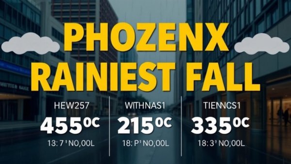 Phoenix rainiest fall season infographic, 2025 record.