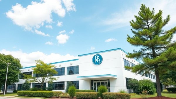 Alkem facility exterior showcasing greenery and modern architecture.