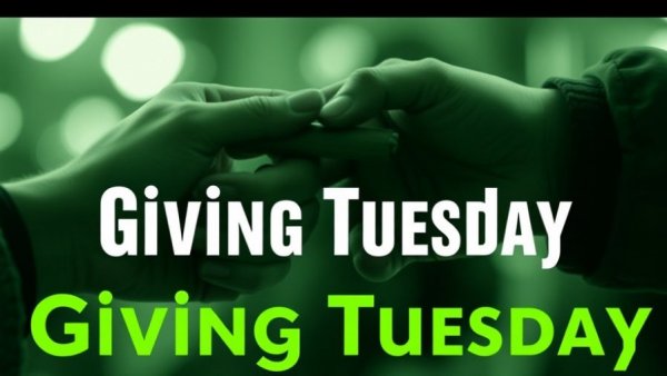Giving Tuesday, hands exchanging cannabis joint, green monochrome, Cannabis Legalization Enthusiasts.