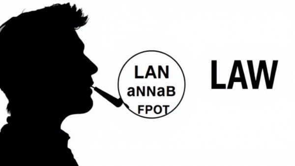 Silhouette with 'Cannabis Law Report' text, cannabis industry state laws.