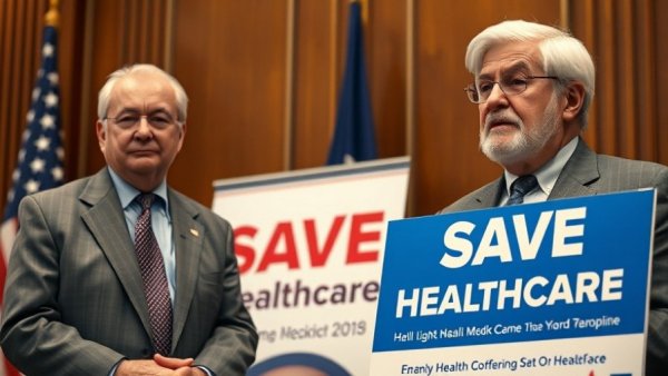 Political leaders discuss 'SAVE HEALTHCARE' amid Affordable Care Act premiums spike.