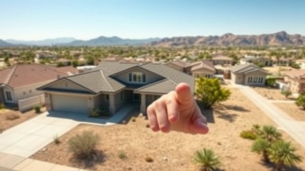 Surprised person pointing at affordable housing in Phoenix.