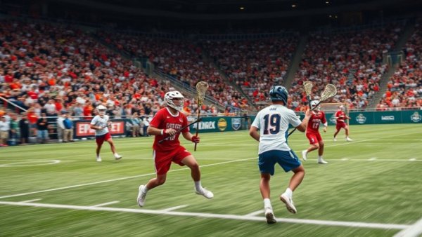 Saskatchewan Rush NLL lacrosse players in action at season start.