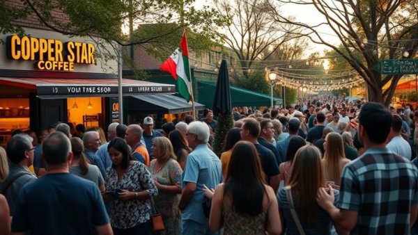 Merriment in Melrose: festive community gathering at Copper Star Coffee.