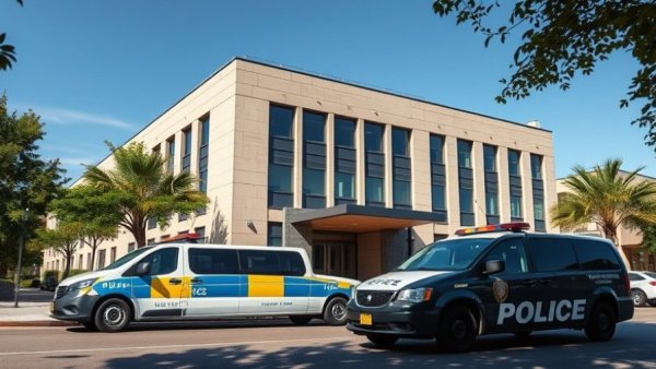 Increased police presence at Coronado High School with parked police vehicles.