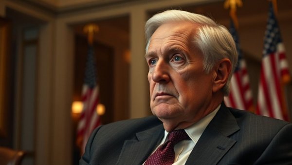 Thoughtful older man addressing affordability issues in elegant setting.