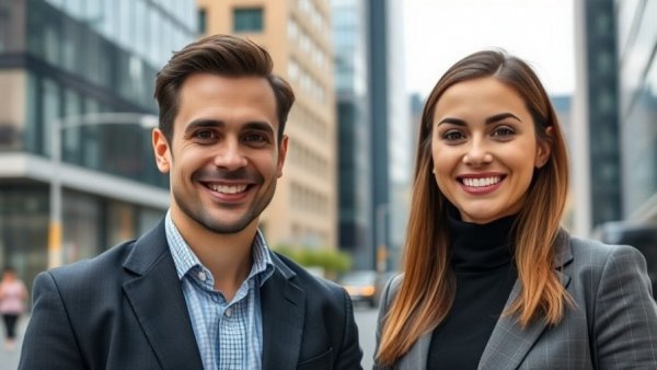 Phoenix Executive Leadership Team members outside modern building.