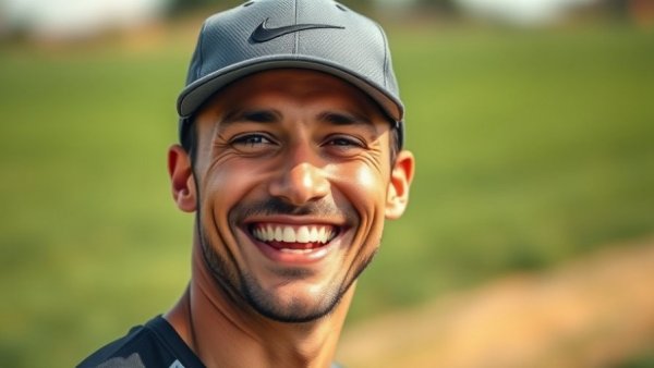 Joyful man in sports cap outdoors, Cardinals Texans prediction.