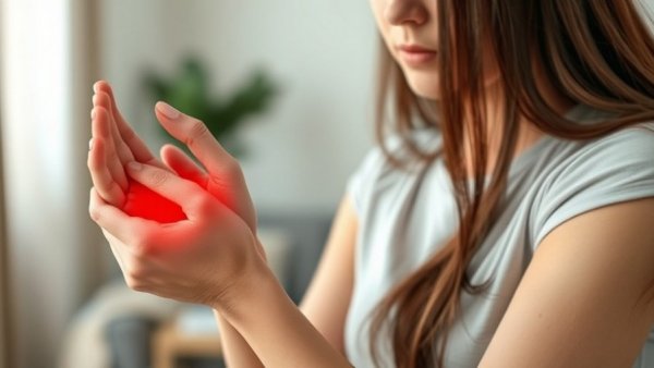 Woman with elbow pain, highlighting high uric acid and gout triggers.