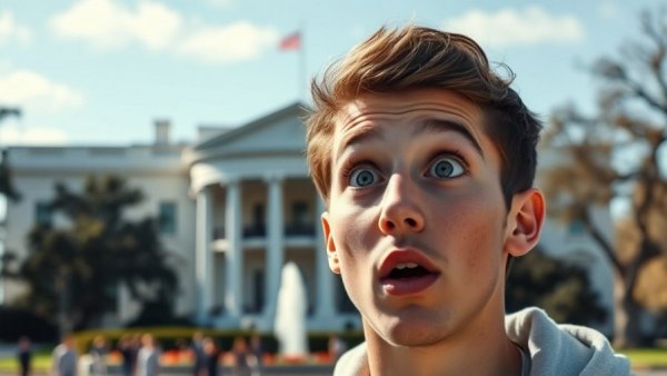 Surprised man reacts to cannabis rescheduling executive order news.