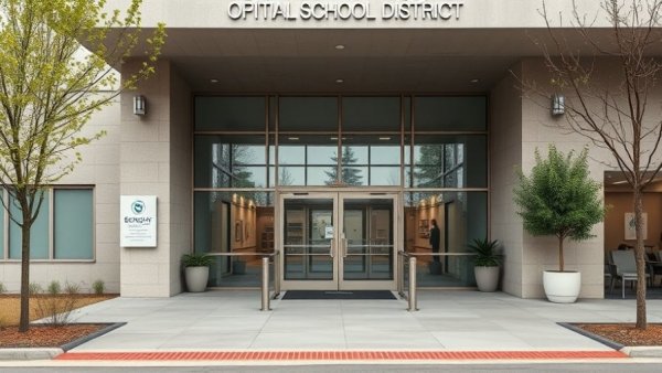 Kyrene School District office entrance amid school closures, calm ambiance