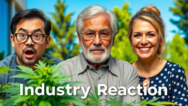 Live stream reaction collage on Schedule III marijuana reclassification.