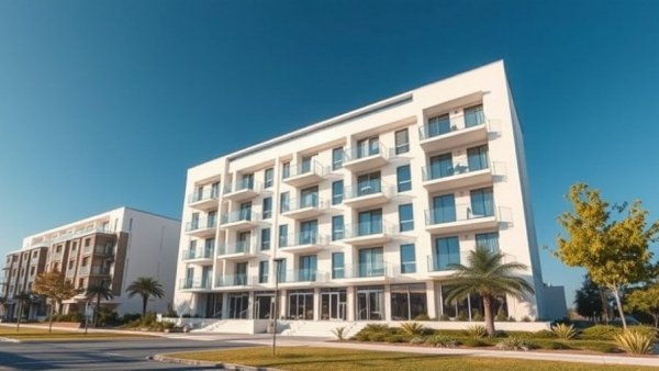 Modern luxury apartment community in Peoria with stylish architecture.