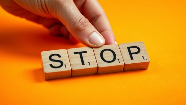 Hand stopping stigma blocks; GLP-1 medications focus.